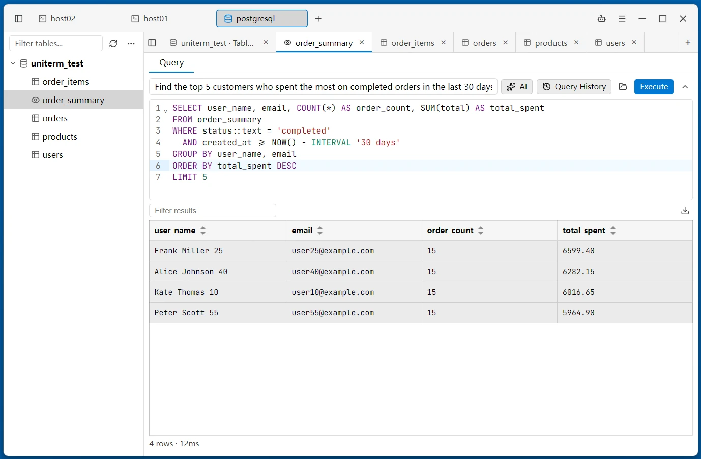 AI SQL Generation