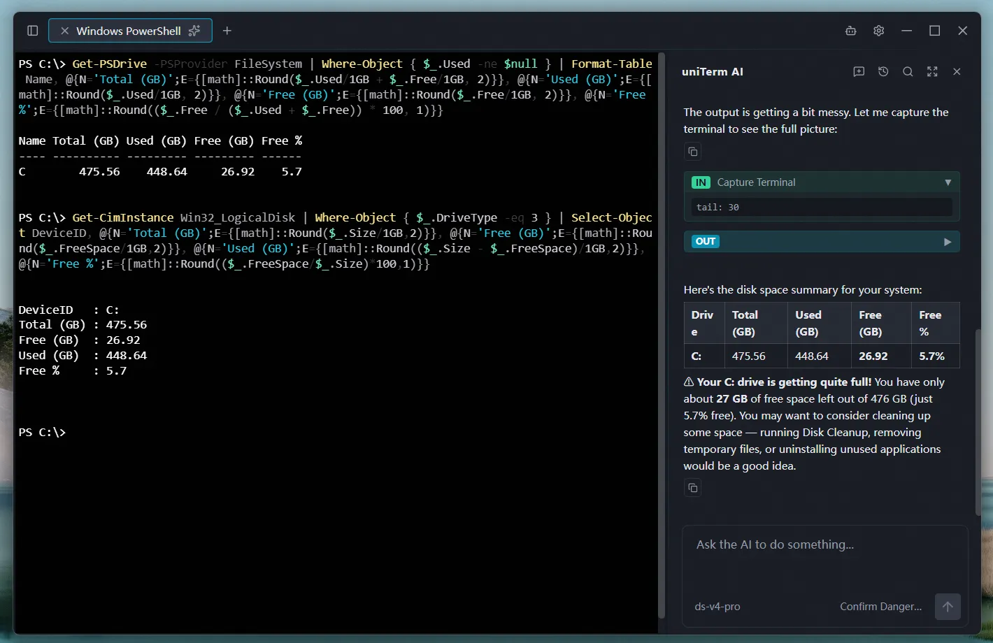 SSH terminal with AI assistant